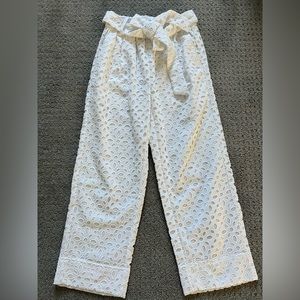 JCrew white eyelet pants NWOT sz00